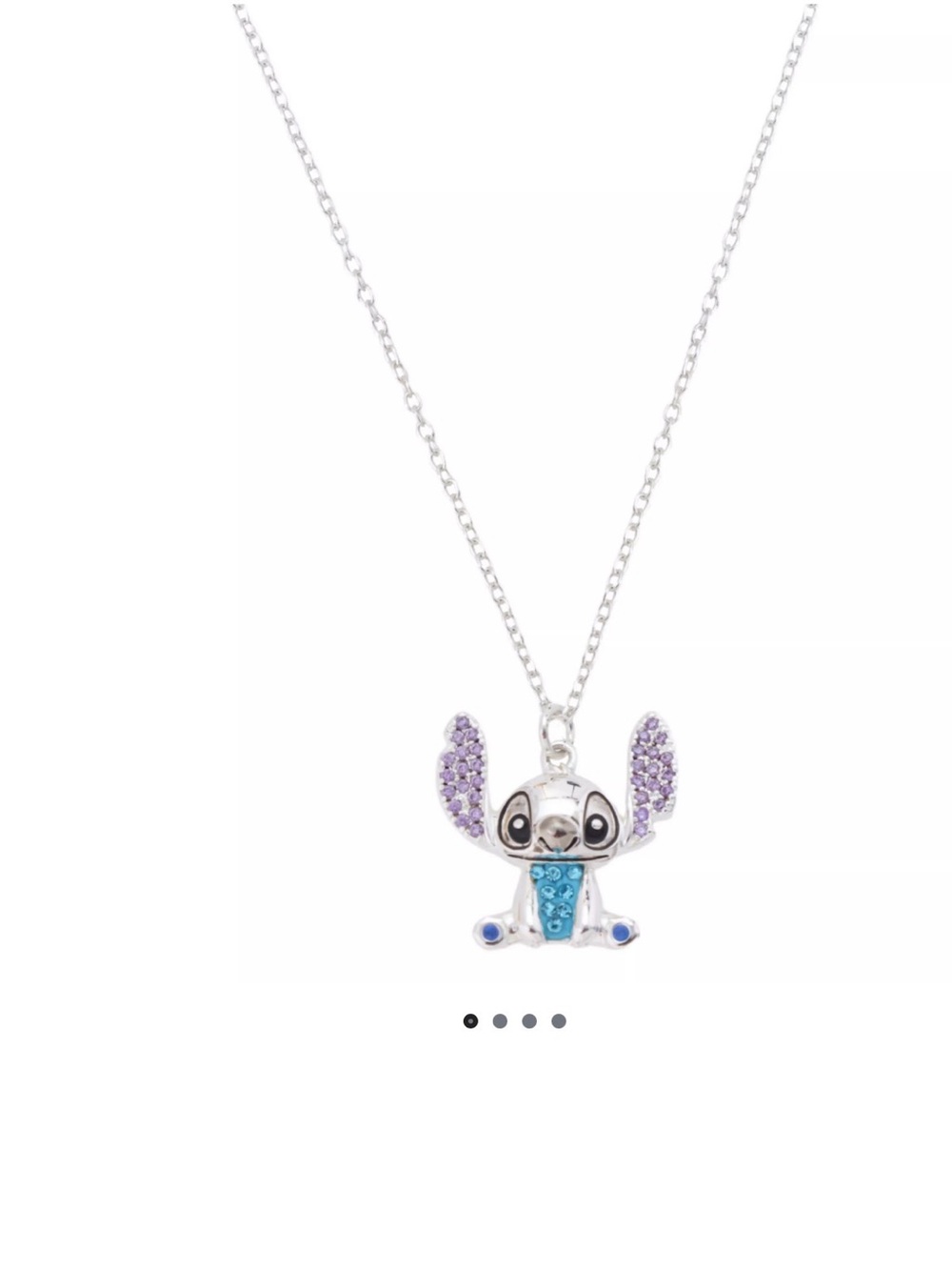 Disney Purple and Blue Stitch Pendant Necklace